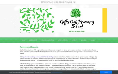Emergency Closures - Goffs Oak Primary & Nursery