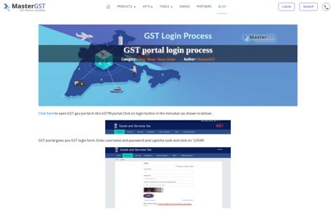 GST portal login process - MasterGST Blog | News - India's ...