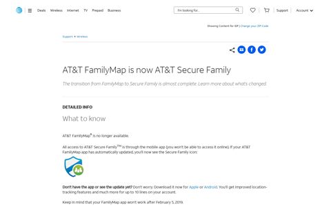 AT&T FamilyMap is Now AT&T Secure Family - Wireless Support