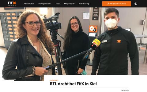 FitX Fitnessstudio | RTL dreht bei FitX in Kiel