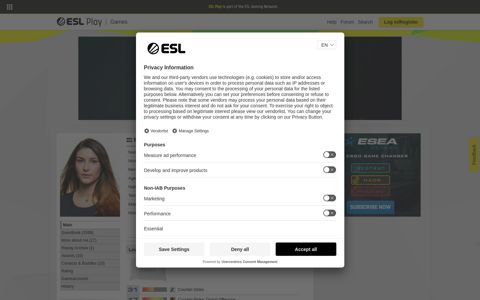 Epsilon Gina - Player | ESL Play