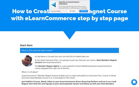 eLearnCommerce Member Magnet Setup Guide