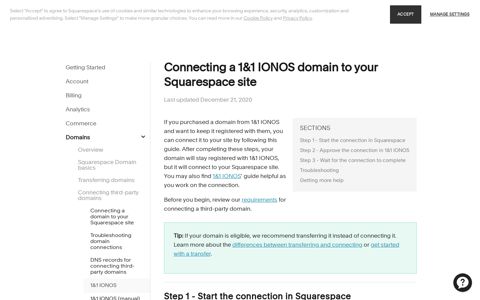 Connecting a 1&1 IONOS domain to your Squarespace site ...