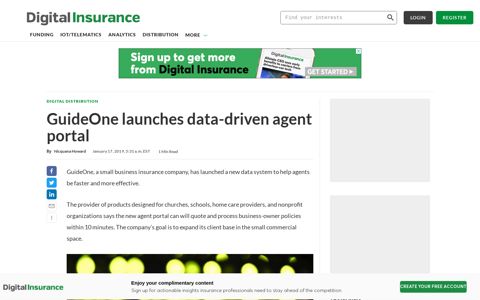 GuideOne launches data-driven agent portal | Digital Insurance