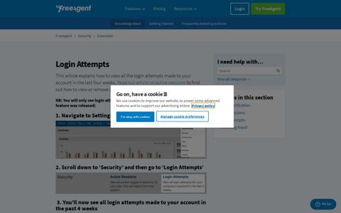 Login Attempts – FreeAgent