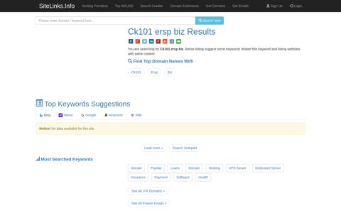 Ck101 ersp biz Results For Websites Listing - SiteLinks.Info