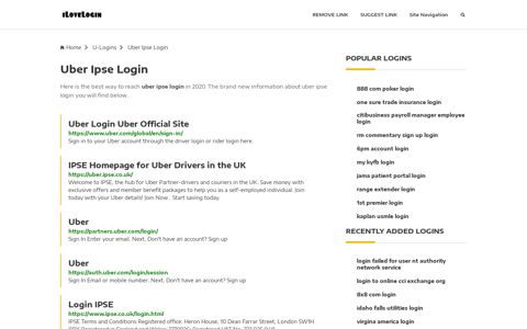 Uber Ipse Login ❤️ One Click Access - iLoveLogin