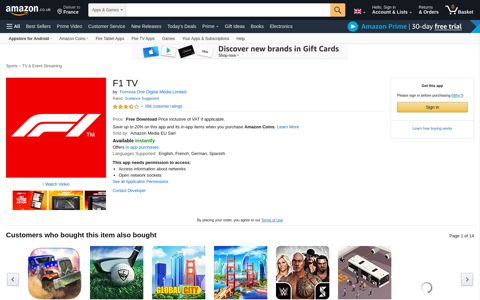 F1 TV: Amazon.co.uk: Appstore for Android