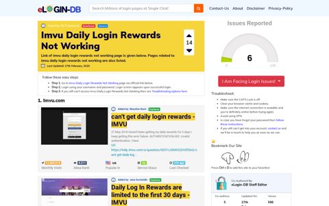 Imvu Daily Login Rewards Not Working