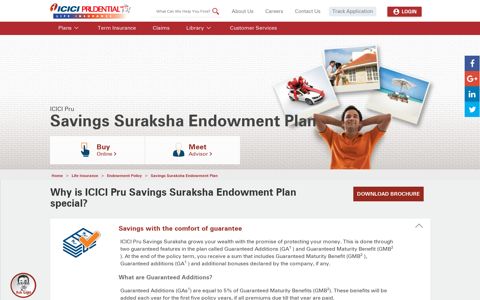 ICICI Pru Savings Suraksha Endowment Plan