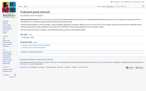 Federated portal network - Wikipedia