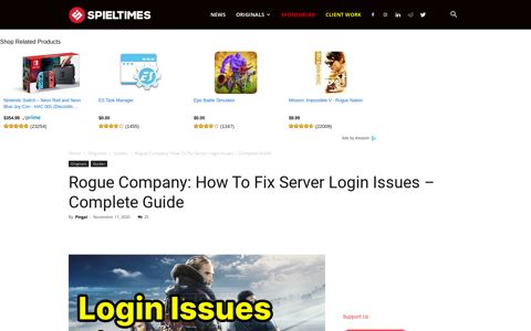 Rogue Company: How To Fix Server Login Issues - Complete ...