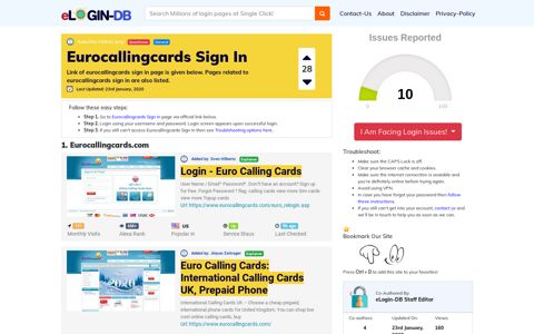 Eurocallingcards Sign In