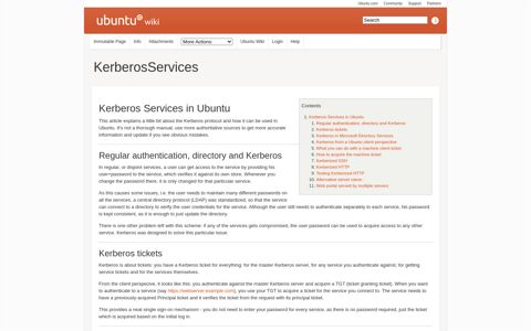 Enterprise/Authentication/KerberosServices - Ubuntu Wiki