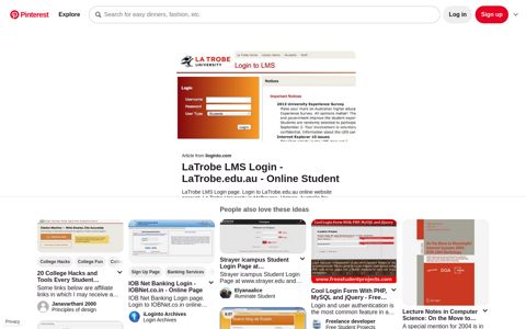 LaTrobe LMS Login - LaTrobe.edu.au - Online ... - Pinterest