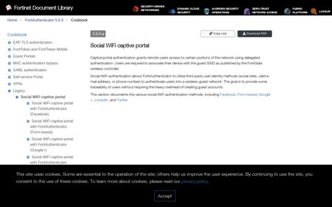 Social WiFi captive portal with FortiAuthenticator - Fortinet ...