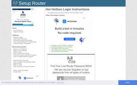 How to Login to the Hot Hotbox - SetupRouter