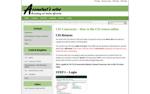 CIS Contractor – How to file CIS return online – Accountant's ...