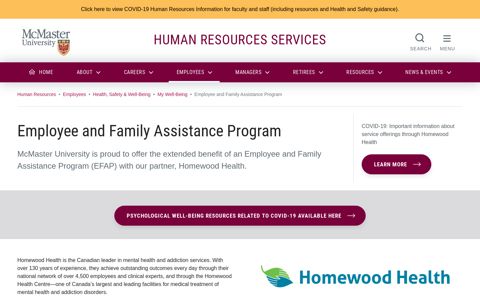 Employee and Family Assistance Program - Human Resources