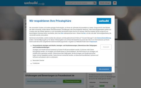 Freundesinsel.de - Erfahrungen und Bewertungen - Webwiki
