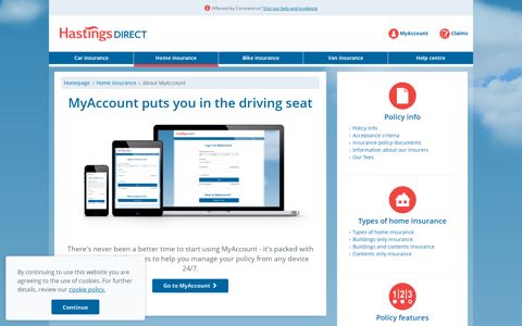 MyAccount puts you in the driving seat - Hastings Direct