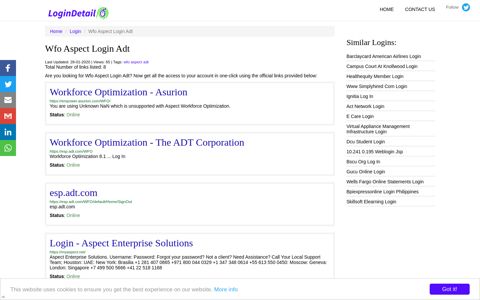 Wfo Aspect Login Adt Workforce Optimization - Asurion - https ...