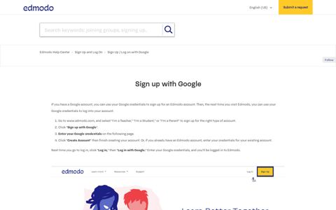 Sign up with Google – Edmodo Help Center