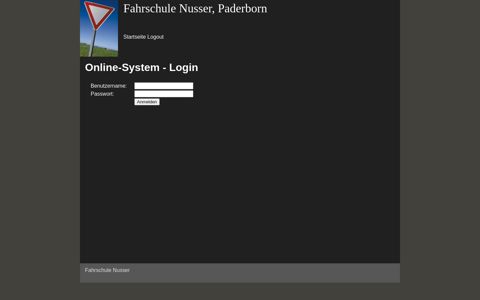 Login - Online-System der Fahrschule Nusser.