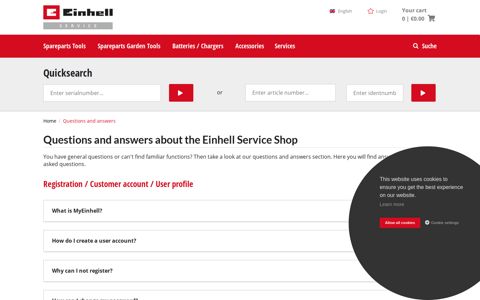 Questions and Answers - Einhell Service