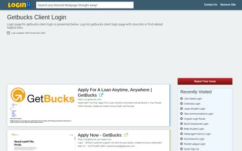 Getbucks Client Login - Loginii.com
