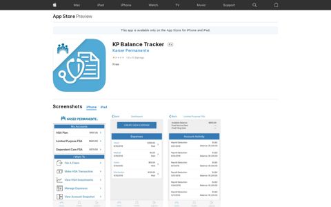 ‎KP Balance Tracker on the App Store