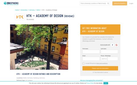 HTK – Academy of Design in Germany Reviews & Rankings ...