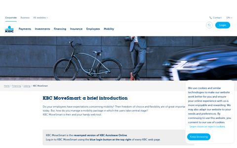 KBC MoveSmart for users and mobility managers - Corporate ...