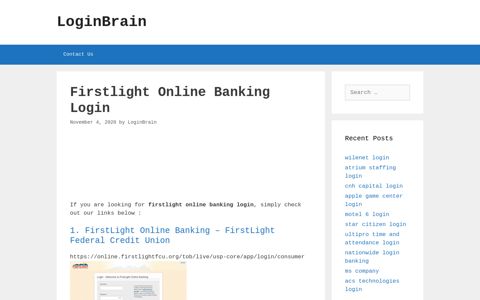 firstlight online banking login - LoginBrain
