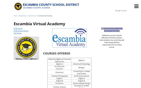 Escambia Virtual Academy - Escambia County School District