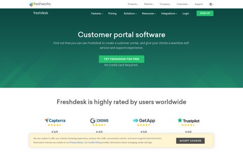 Customer portal software | Try for free - Freshdesk