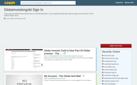 Globeinvestorgold Sign In - Loginii.com