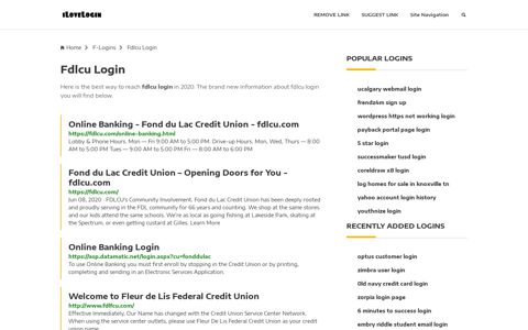 Fdlcu Login ❤️ One Click Access