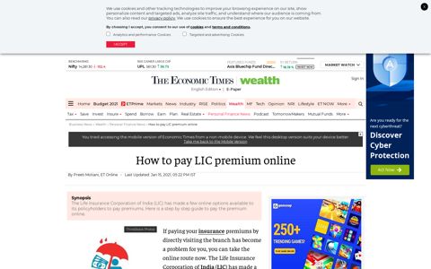 LIC premium payment online: How to pay LIC premium online