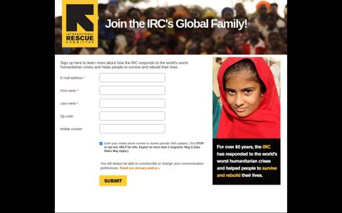 Join the IRC's Global Family! | International Rescue Committee