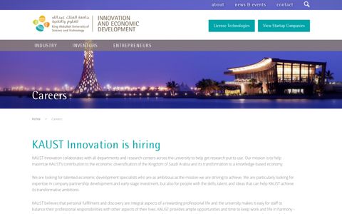 Careers at KAUSTInnovation | KAUST Innovation & Economic ...