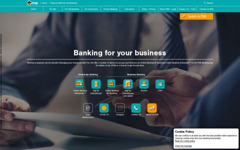 Business and Enterprise banking - Banking Channels - FNB