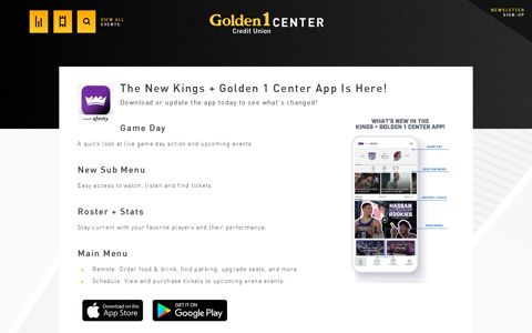 Golden 1 Center App