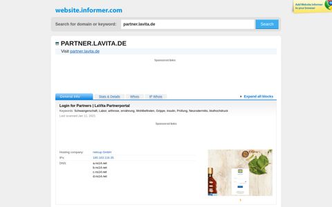 partner.lavita.de at WI. Login for Partners | LaVita Partnerportal