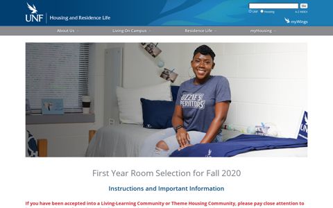 Housing and Residence Life - FYRoomSelectionFall - UNF