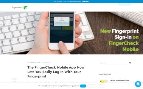 New FingerCheck Mobile Fingerprint Log-in