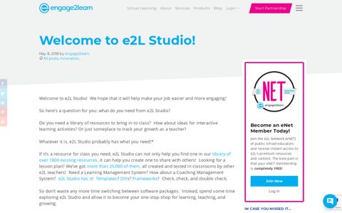 Welcome to e2L Studio! | engage2learn
