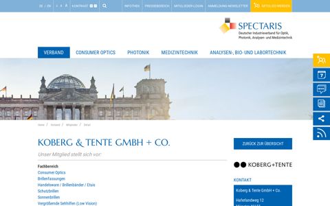 Koberg & Tente GmbH + Co. - Mitglieder | SPECTARIS
