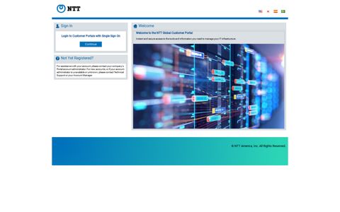 NTT Communications Global Customer Portal: Welcome