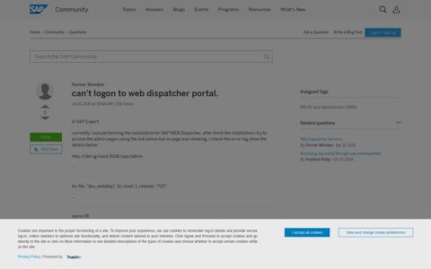 can't logon to web dispatcher portal. - SAP Q&A